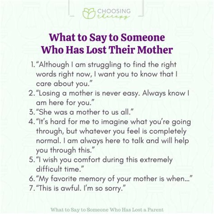 What do you say when someone asks "How's Mum"?